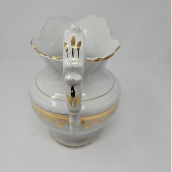 Antique 19th Century Wash Pitcher Burford Bros Pottery Porcelain E Liverpool OH - Picture 4 of 8